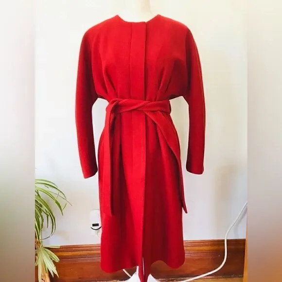Gucci | red wool belted coat in red | Size XL - Picture 10 of 16